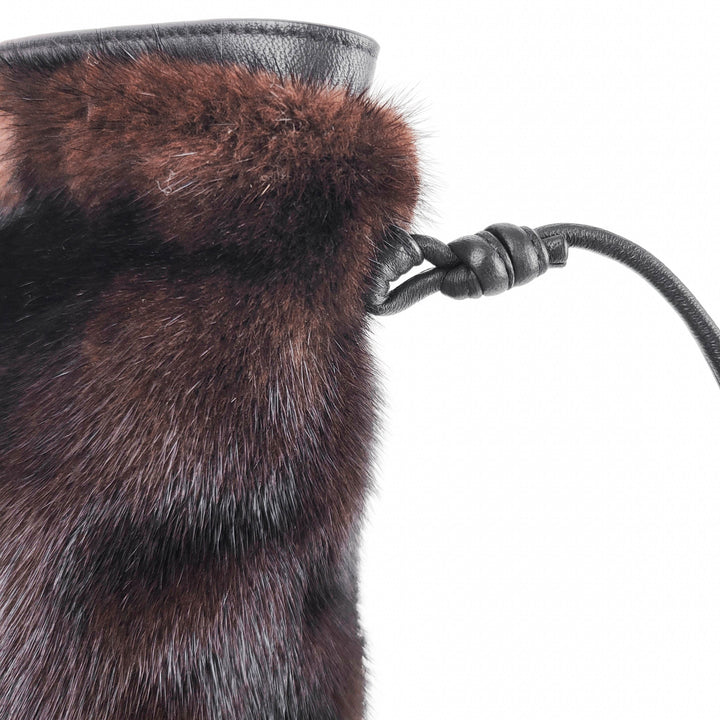 Yves Salomon Fur Bag in Mahogany - Discounts on Yves Salomon at UAL