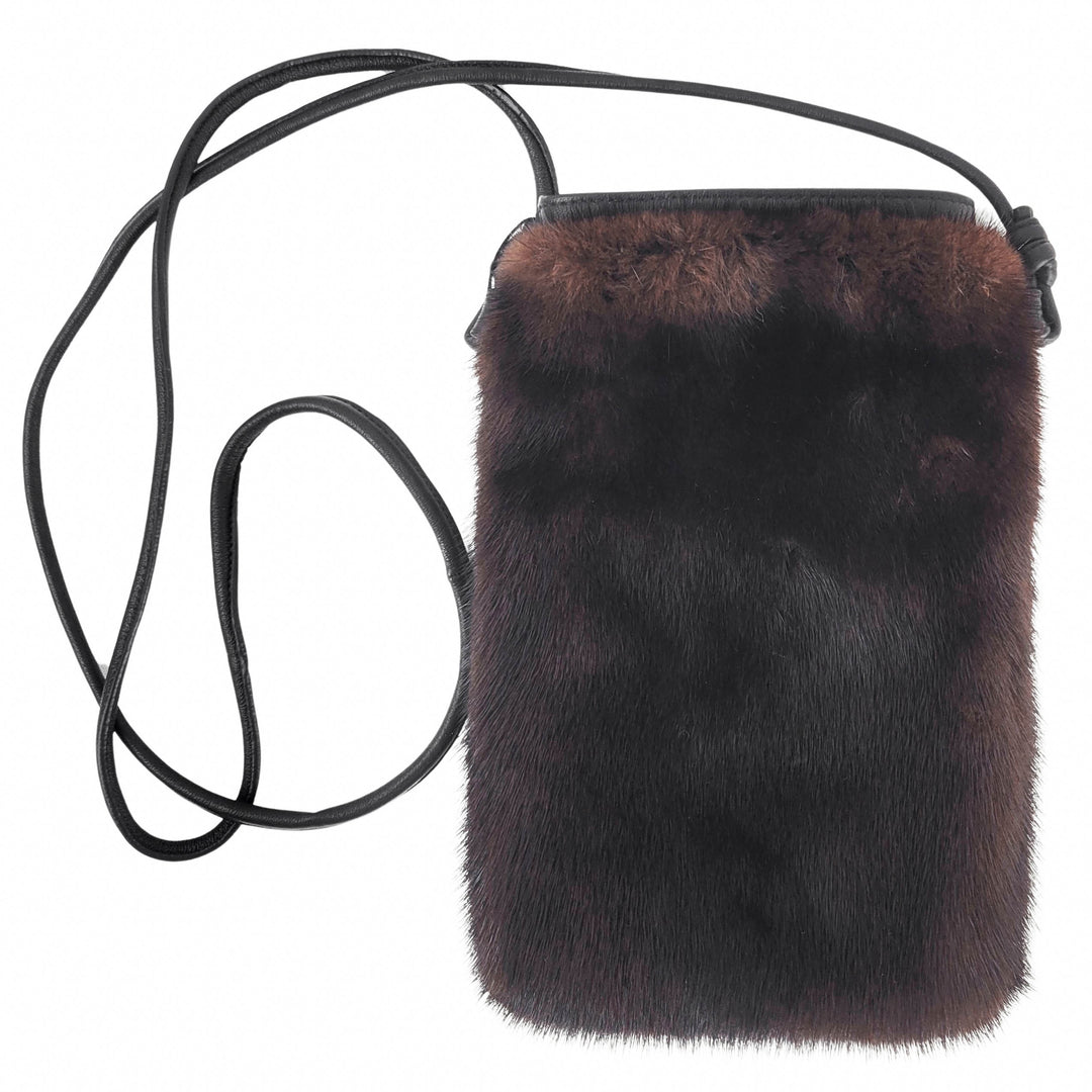 Yves Salomon Fur Bag in Mahogany - Discounts on Yves Salomon at UAL