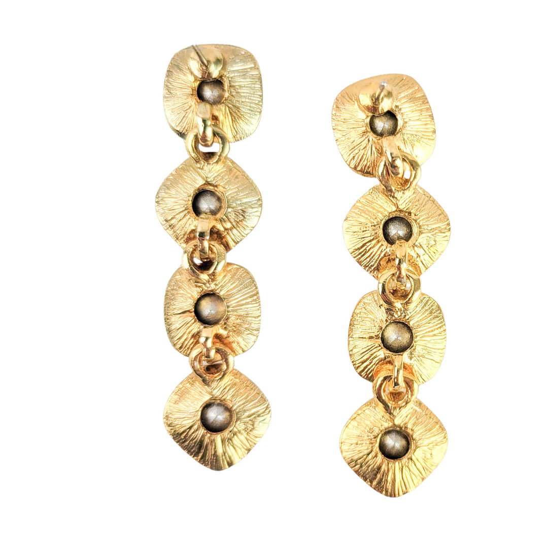 Kenneth Jay Lane Drop Down Earrings in Red/Gold - Discounts on Kenneth Jay Lane at UAL