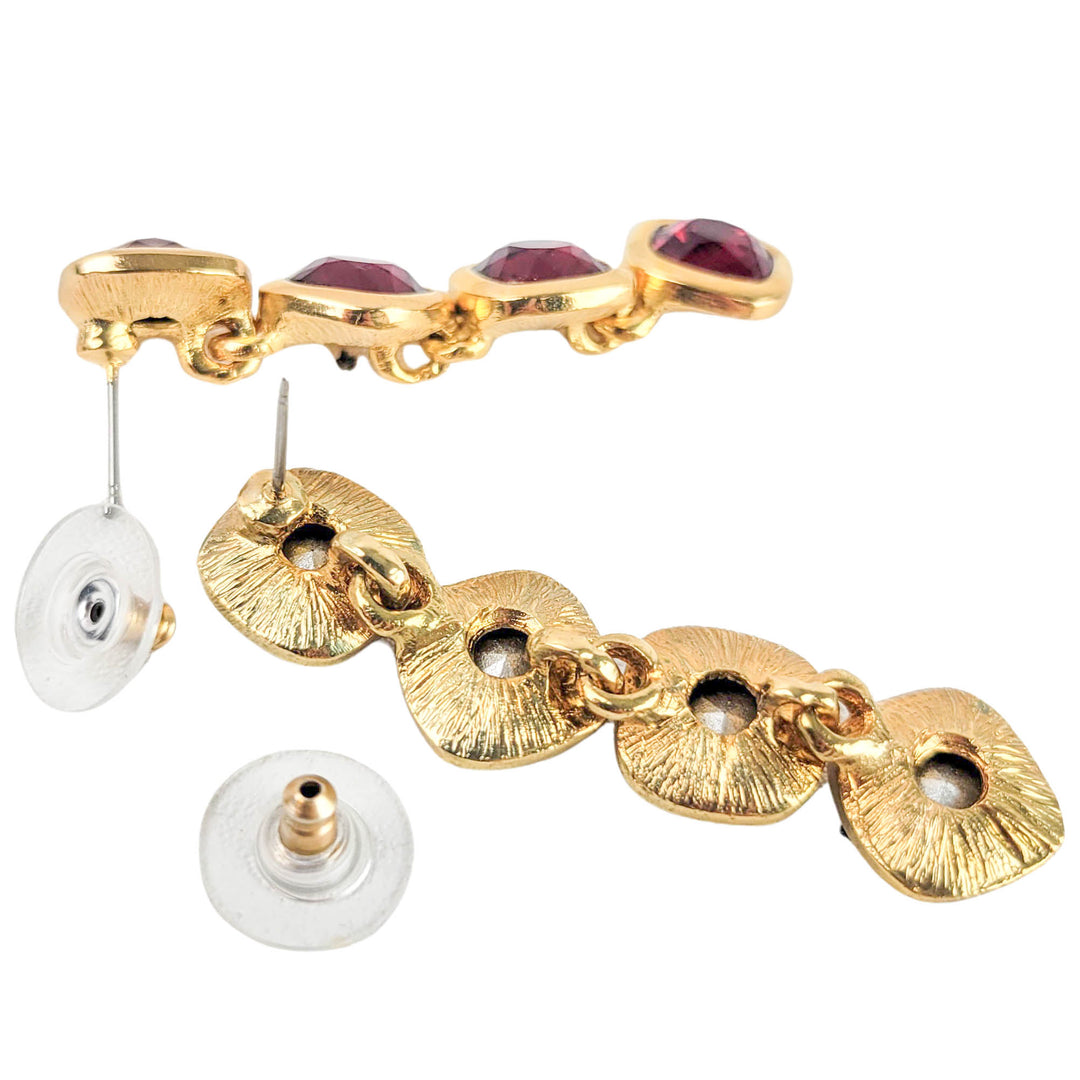 Kenneth Jay Lane Drop Down Earrings in Red/Gold - Discounts on Kenneth Jay Lane at UAL