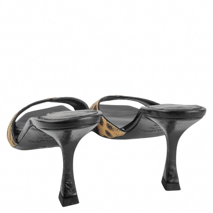 Jimmy Choo Skye Mules in Leopard Print - Discounts on Jimmy Choo at UAL