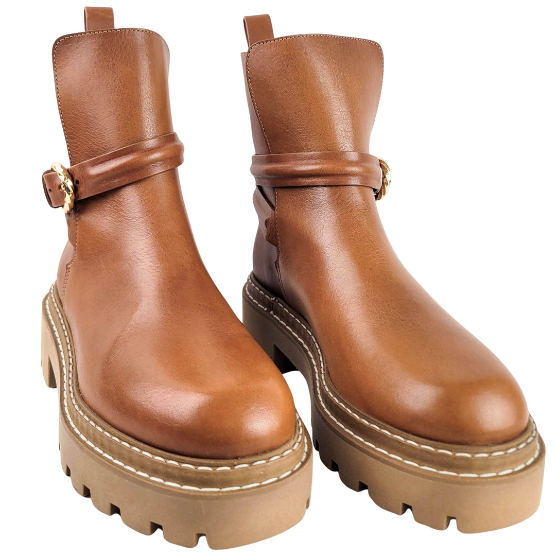 Ulla Johnson Lennon Boots in in Light Brown - Discounts on Ulla Johnson at UAL