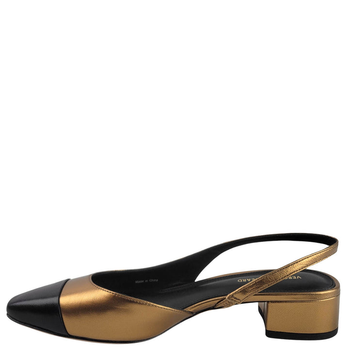 Veronica Beard Cecile Slingbacks in Gold and Black - Discounts on Veronica Beard at UAL