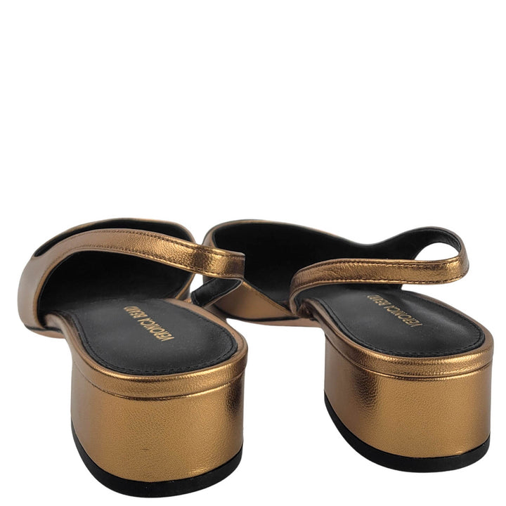 Veronica Beard Cecile Slingbacks in Gold and Black - Discounts on Veronica Beard at UAL
