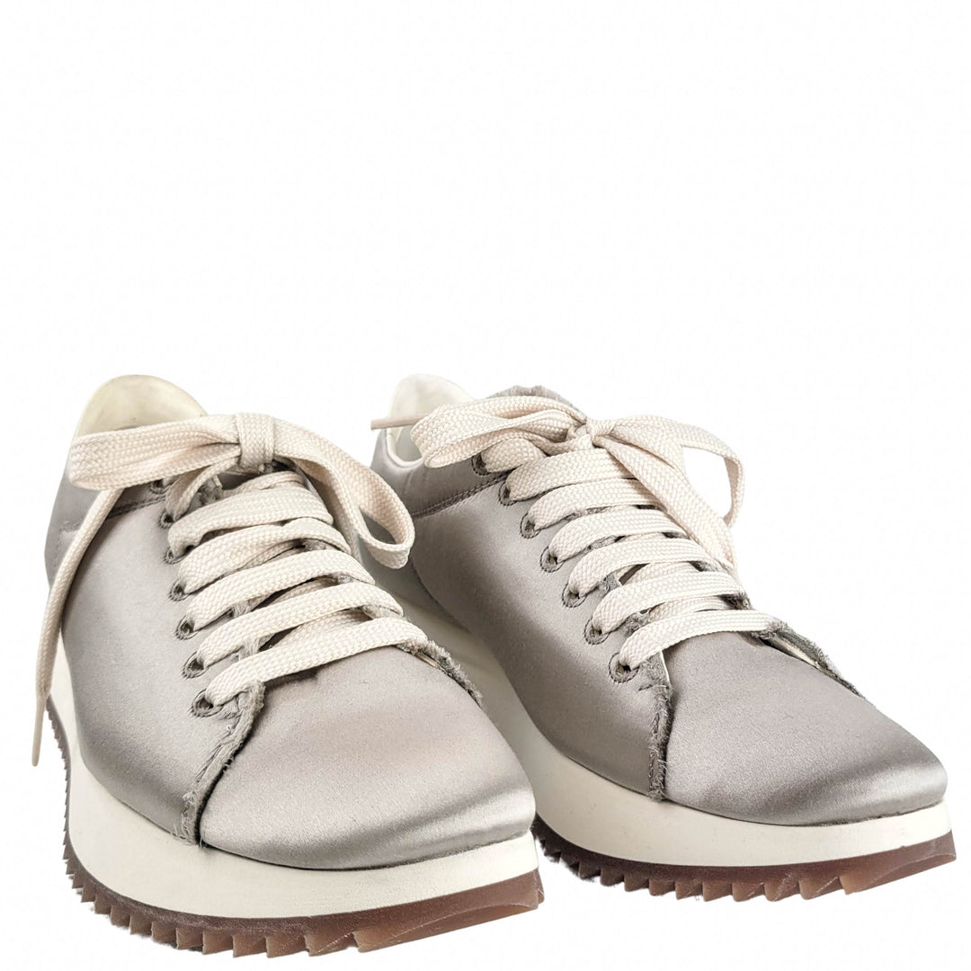 Pedro Garcia Orinda Satin Sneakers in Pipa - Discounts on Pedro García at UAL