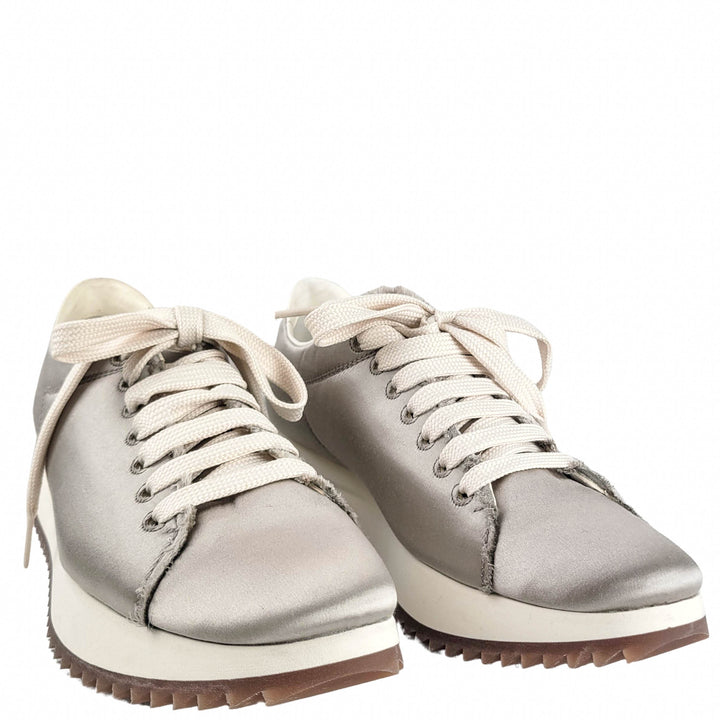 Pedro Garcia Orinda Satin Sneakers in Pipa - Discounts on Pedro García at UAL