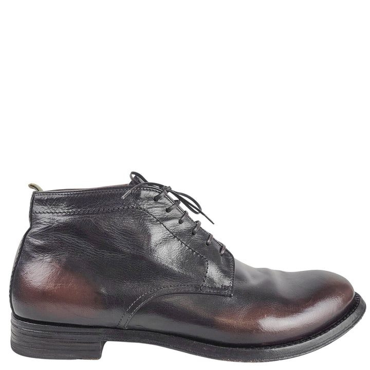 Officine Creative Lace Up Boots in Dark Brown - Discounts on Officine Creative at UAL
