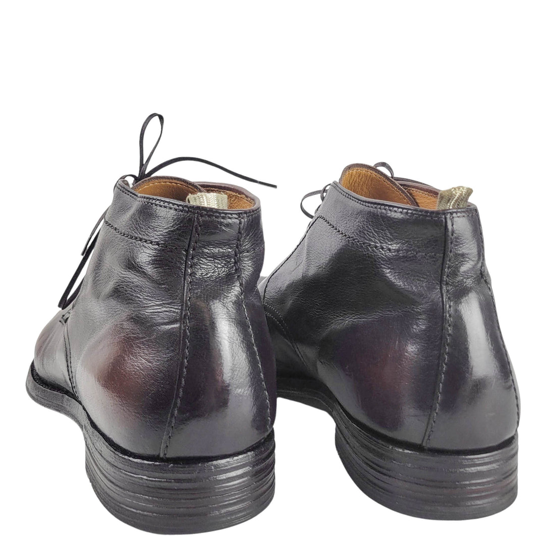 Officine Creative Lace Up Boots in Dark Brown - Discounts on Officine Creative at UAL