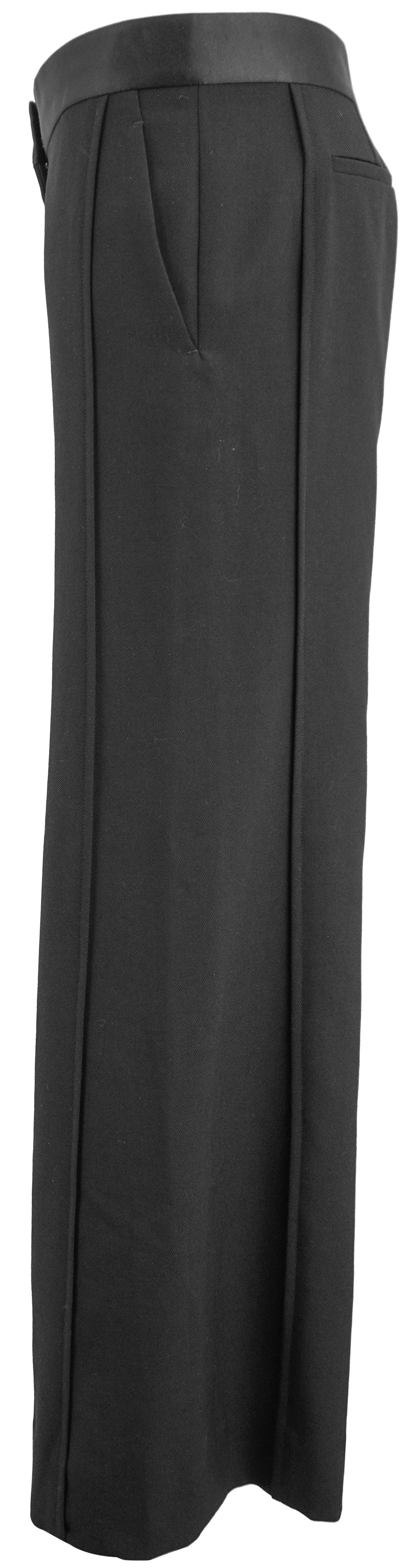 Victoria Beckham Low-Rise Satin-Trim Trousers in Black - Discounts on Victoria Beckham at UAL