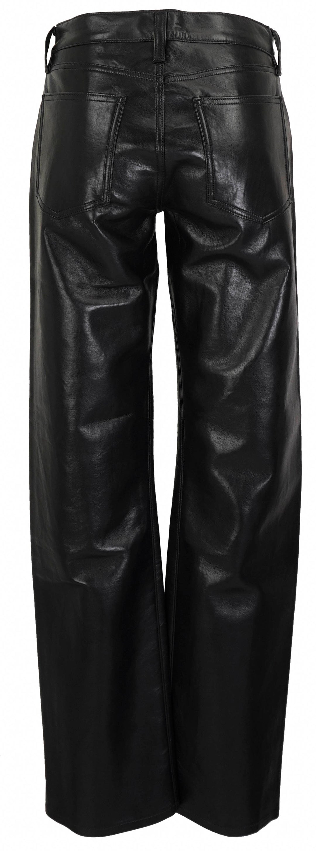 AGOLDE Low Rise Slim Leather Pants in Detox - Discounts on AGOLDE at UAL