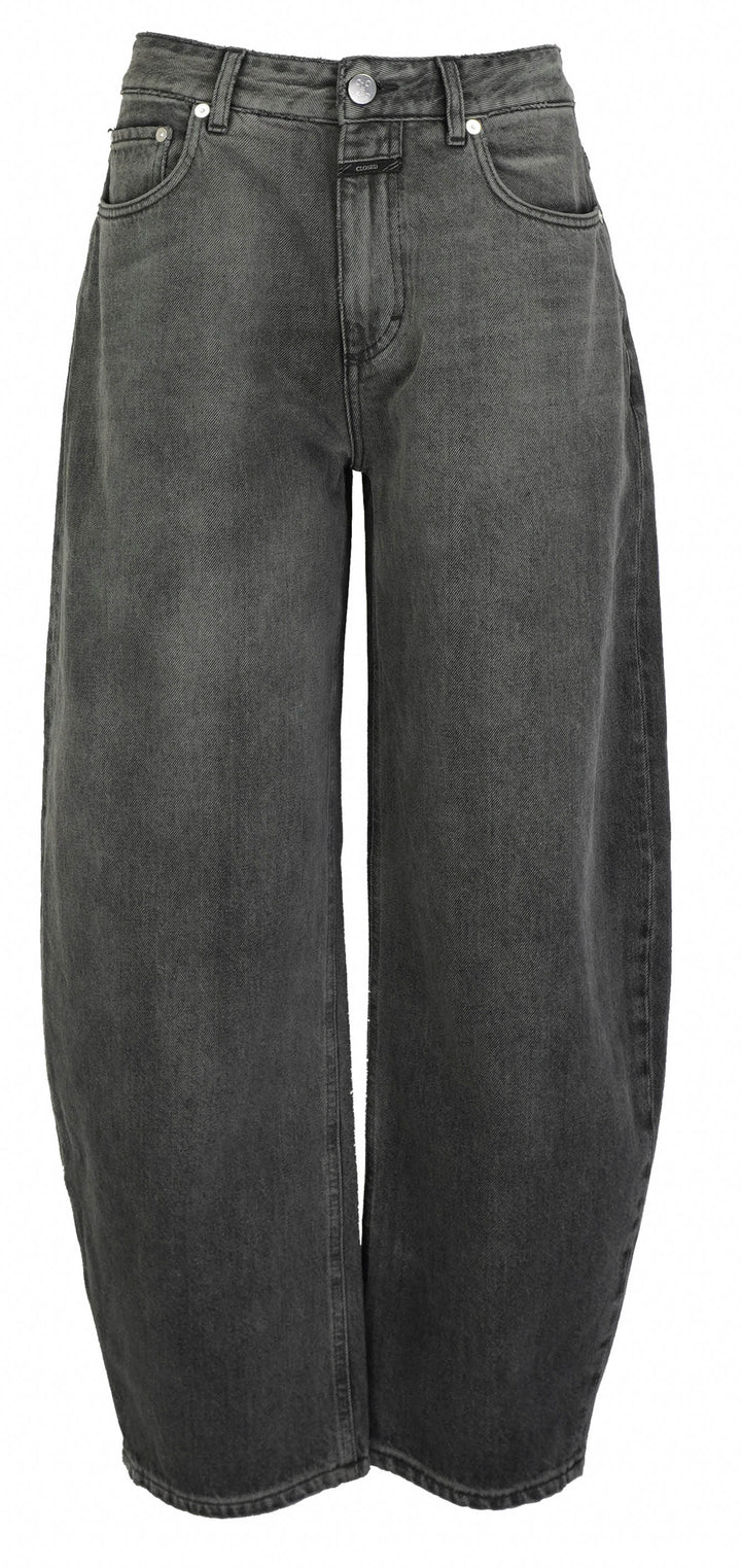 Closed Jazzie Barrel Jeans in Mid Grey - Discounts on Closed at UAL