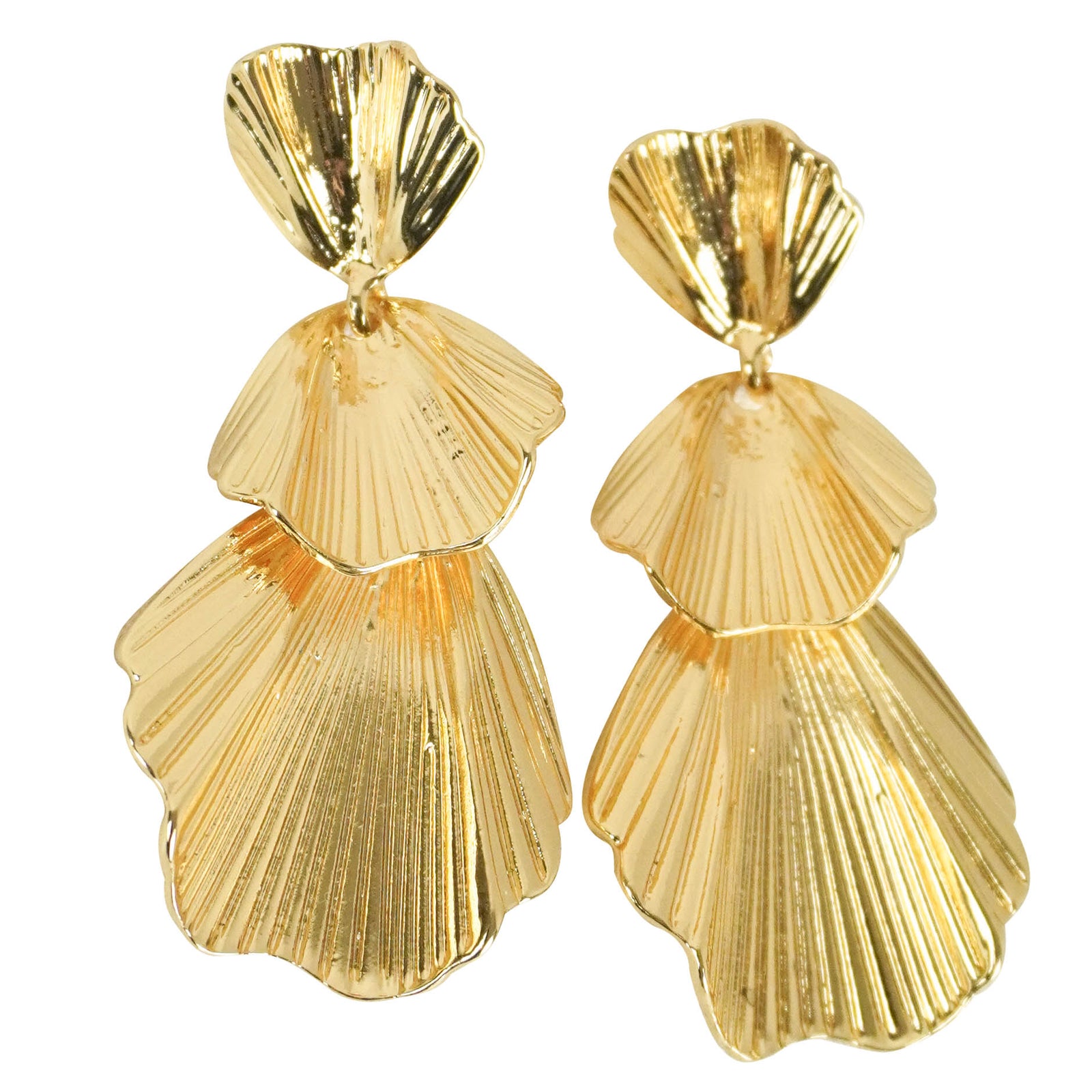 Shashi Petal Earrings in Gold - Discounts on Shashi at UAL