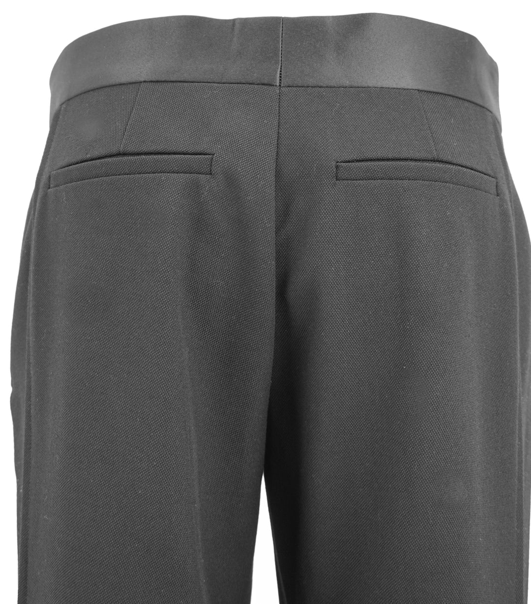 Victoria Beckham Low-Rise Satin-Trim Trousers in Black - Discounts on Victoria Beckham at UAL