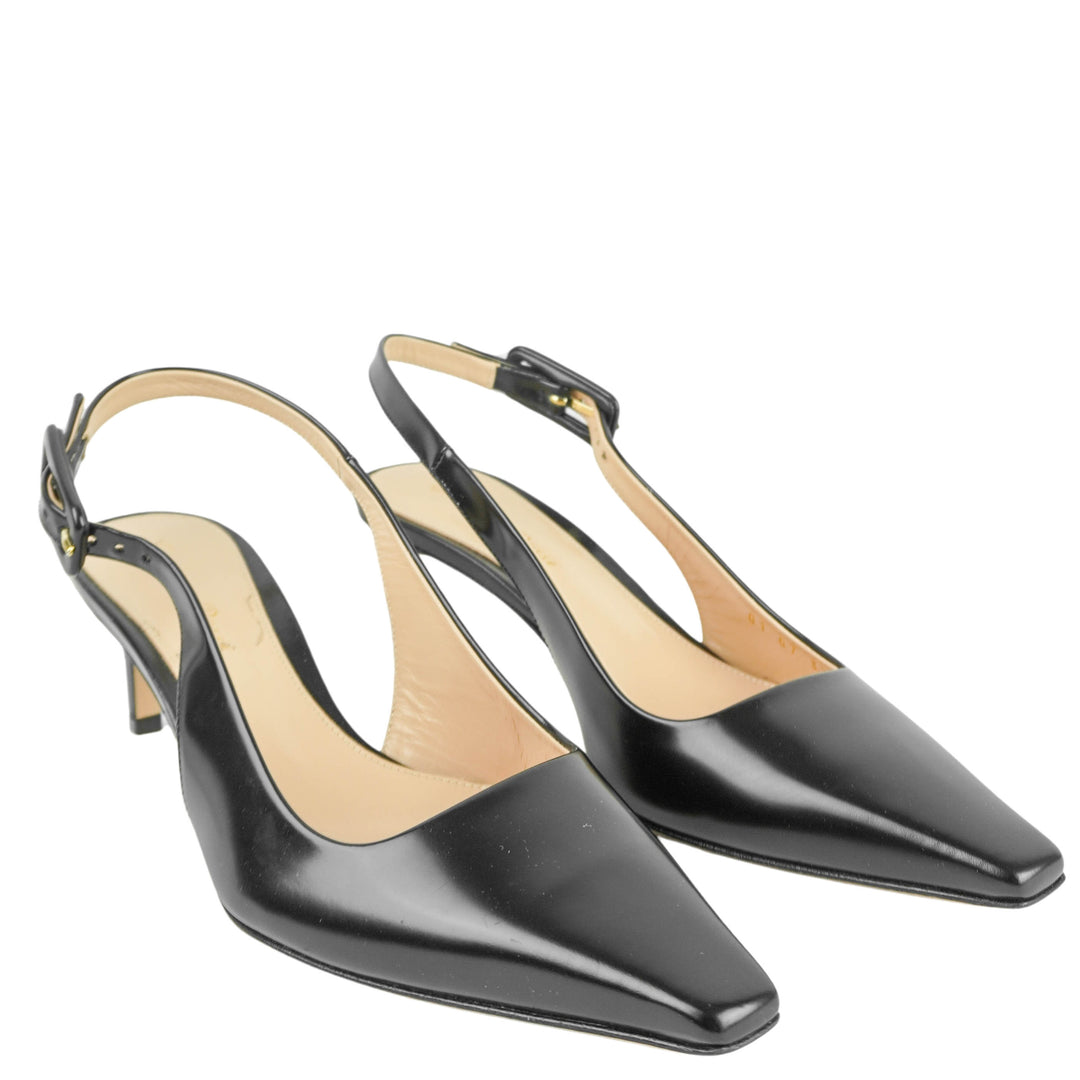 Gianvito Rossi Lindsay Slingback Heels in Black