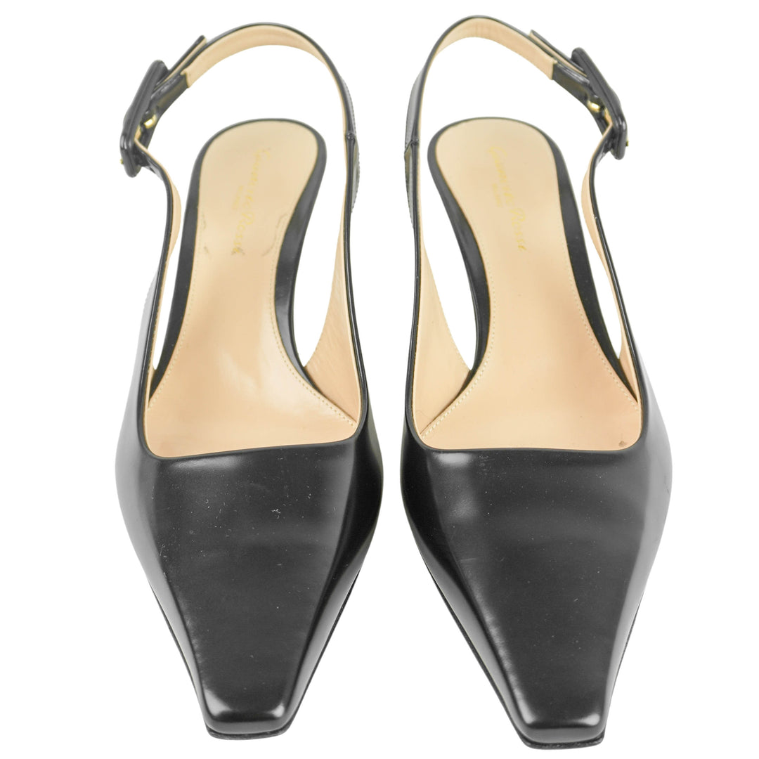 Gianvito Rossi Lindsay Slingback Heels in Black