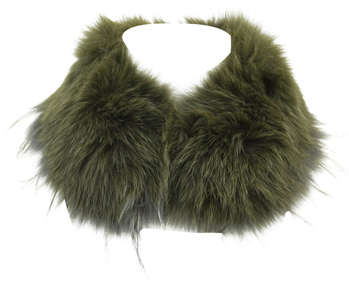 Yves Salomon Fur Collar at Dark Green