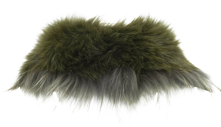Yves Salomon Fur Collar at Dark Green