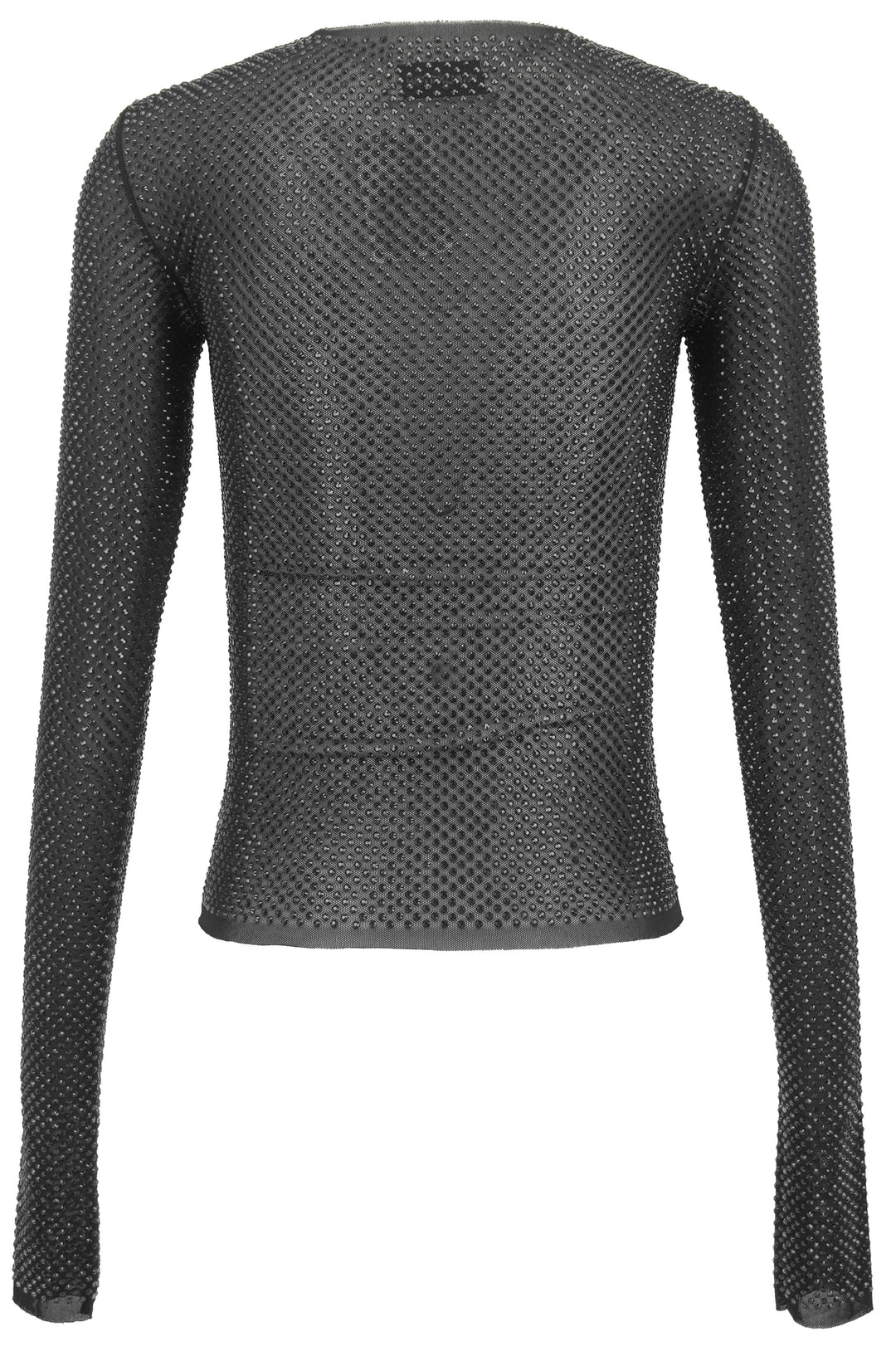 16Arlington Embellished Mesh Top in Black