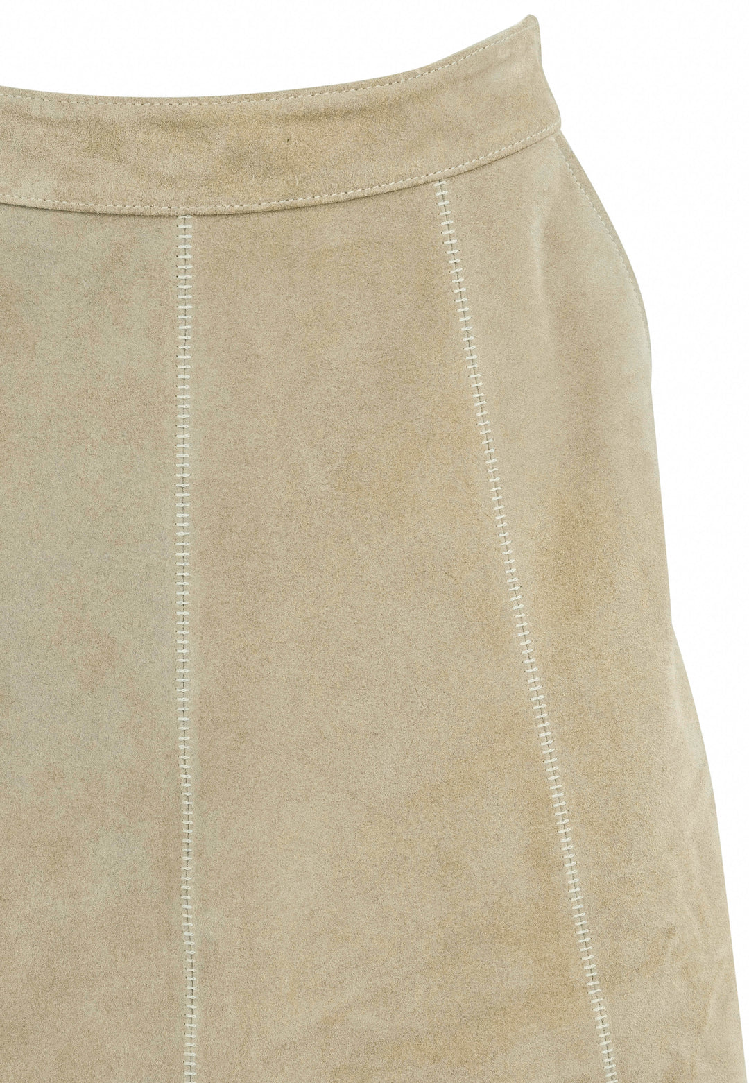 Billy Reid Suede A-Line Skirt in Pale Tan - Discounts on Billy Reid at UAL