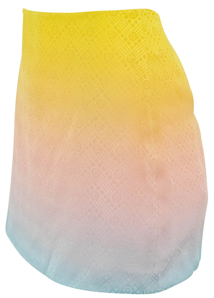 Casablanca Printed Mini Skirt in Pastel Gradient - Discounts on Casablanca at UAL