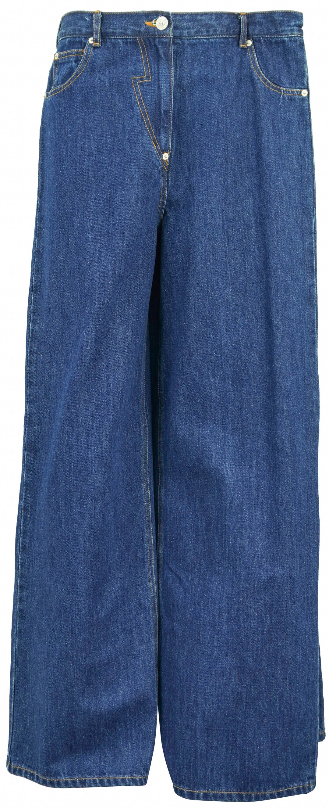 PushBUTTON Side Folded Denim in Blue - Discounts on PushBUTTON at UAL