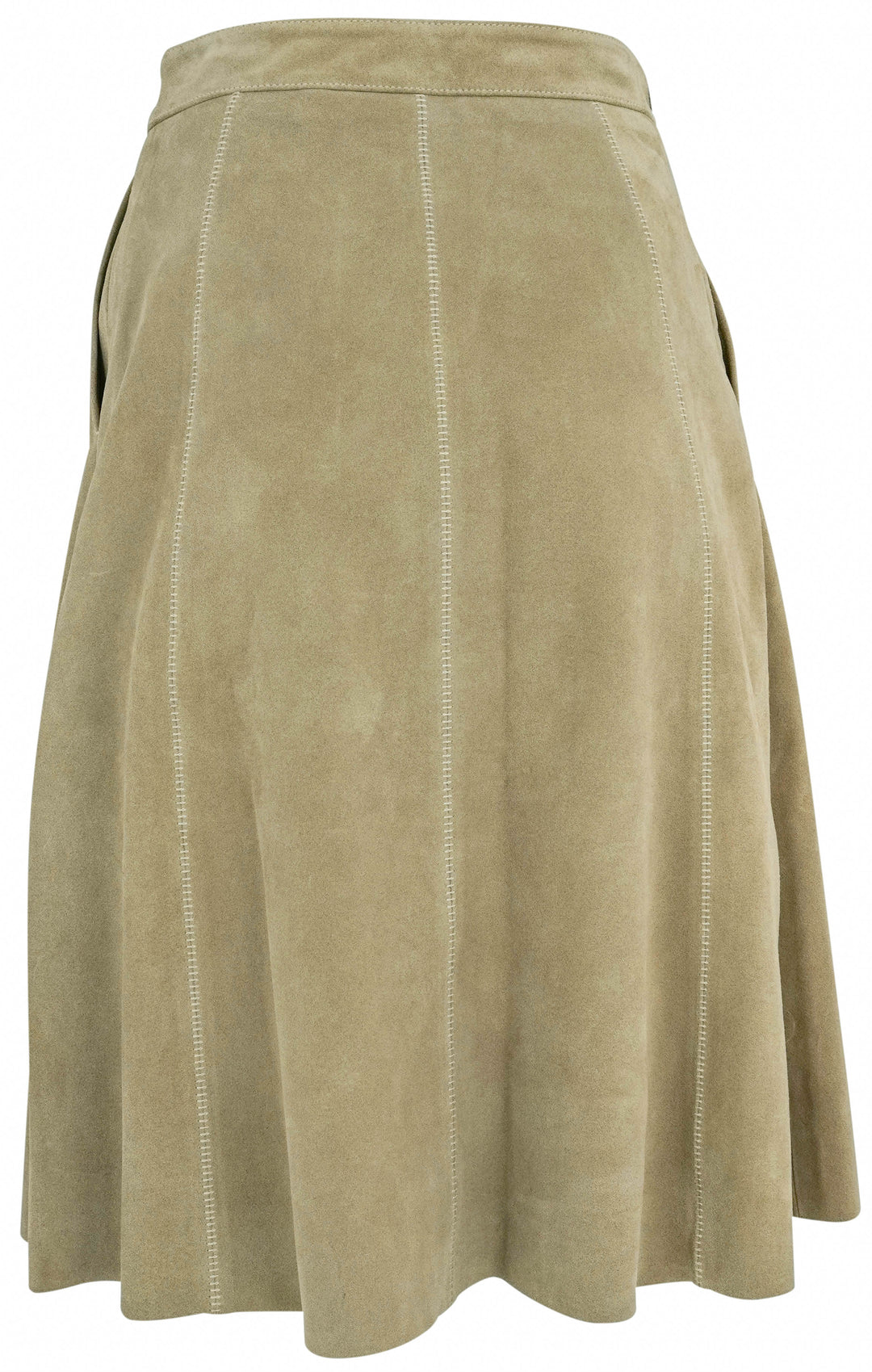 Billy Reid Suede A-Line Skirt in Pale Tan - Discounts on Billy Reid at UAL