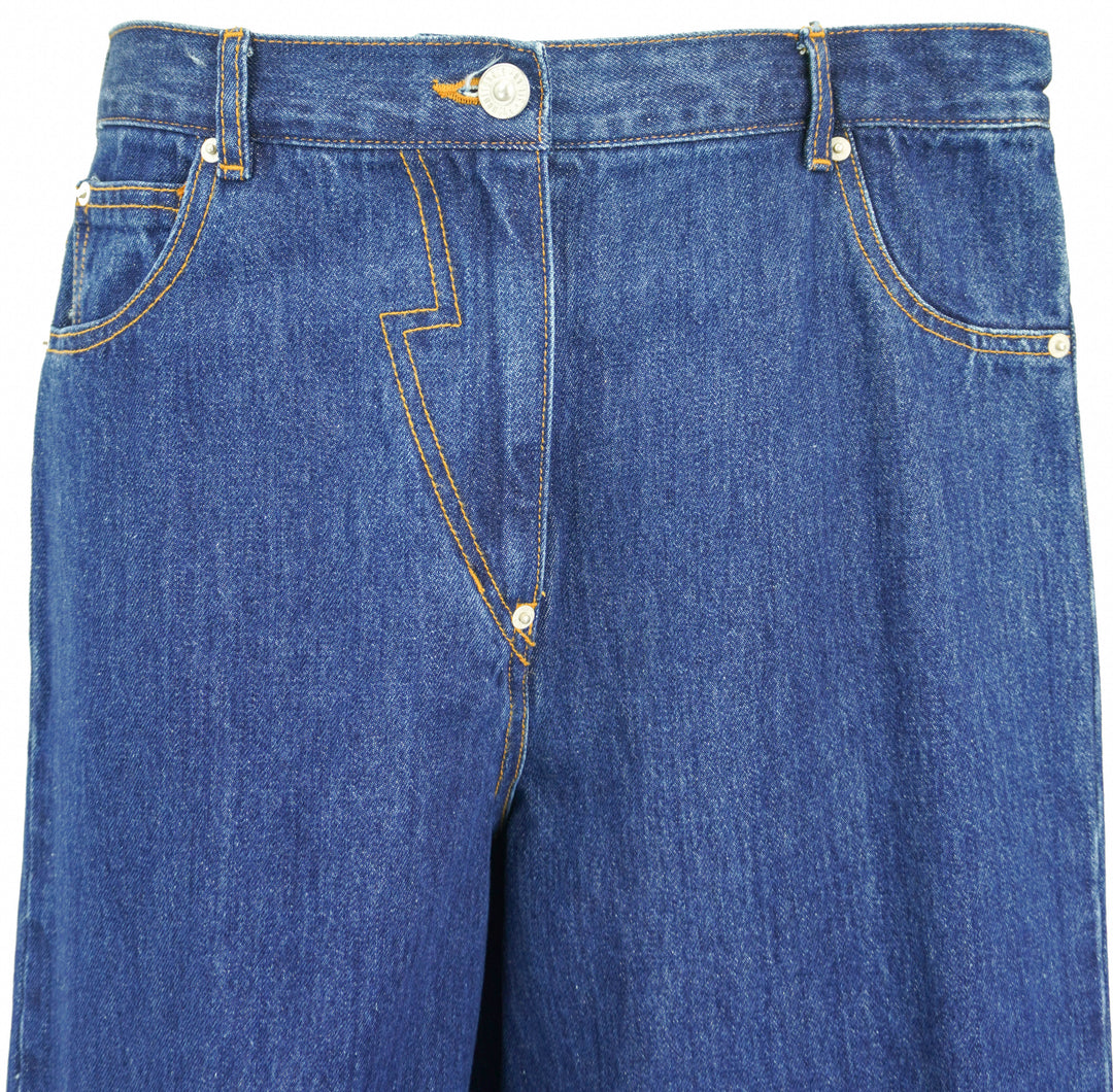 PushBUTTON Side Folded Denim in Blue - Discounts on PushBUTTON at UAL