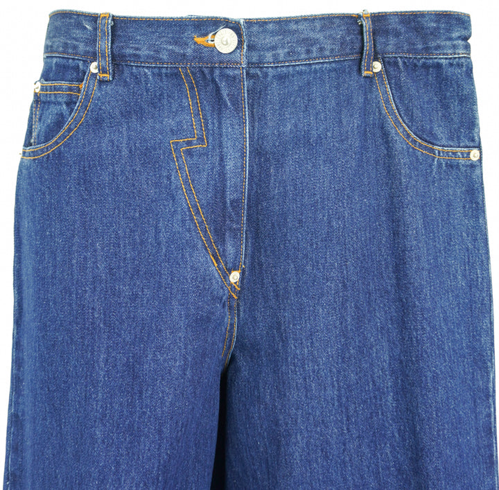 PushBUTTON Side Folded Denim in Blue - Discounts on PushBUTTON at UAL