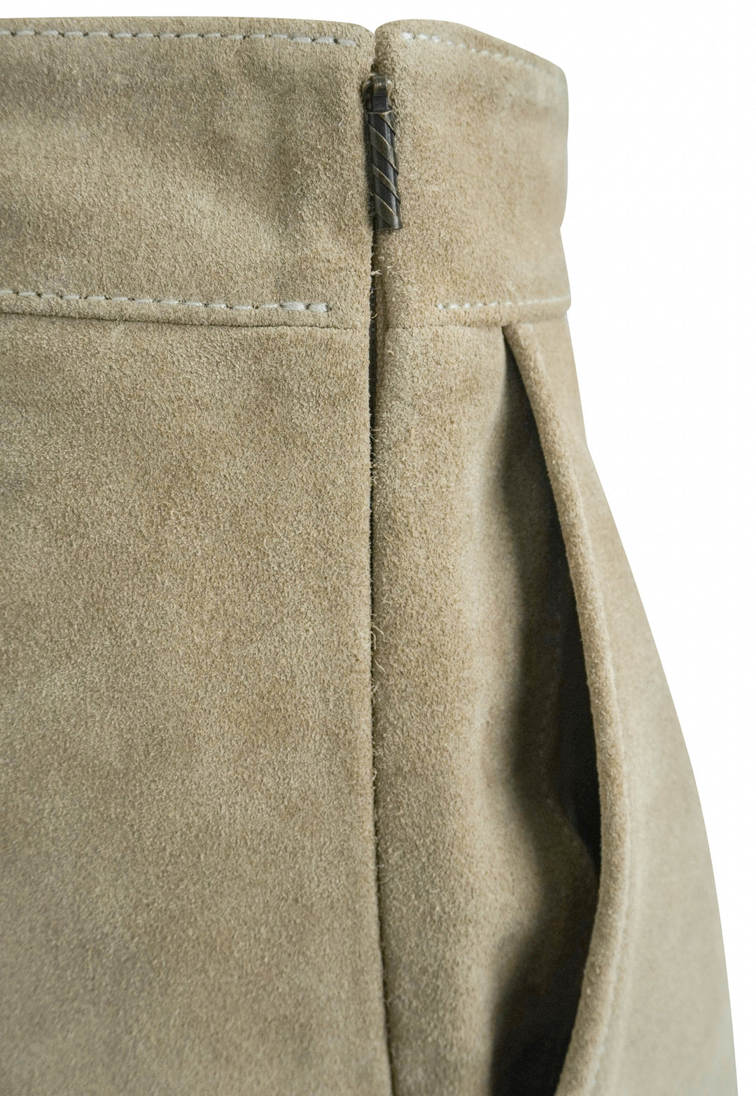 Billy Reid Suede A-Line Skirt in Pale Tan - Discounts on Billy Reid at UAL