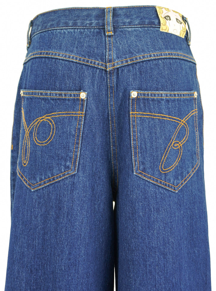 PushBUTTON Side Folded Denim in Blue - Discounts on PushBUTTON at UAL