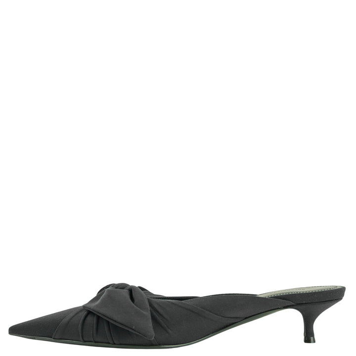 Balenciaga Knife Knot Mule Heels in Black - Discounts on Balenciaga at UAL