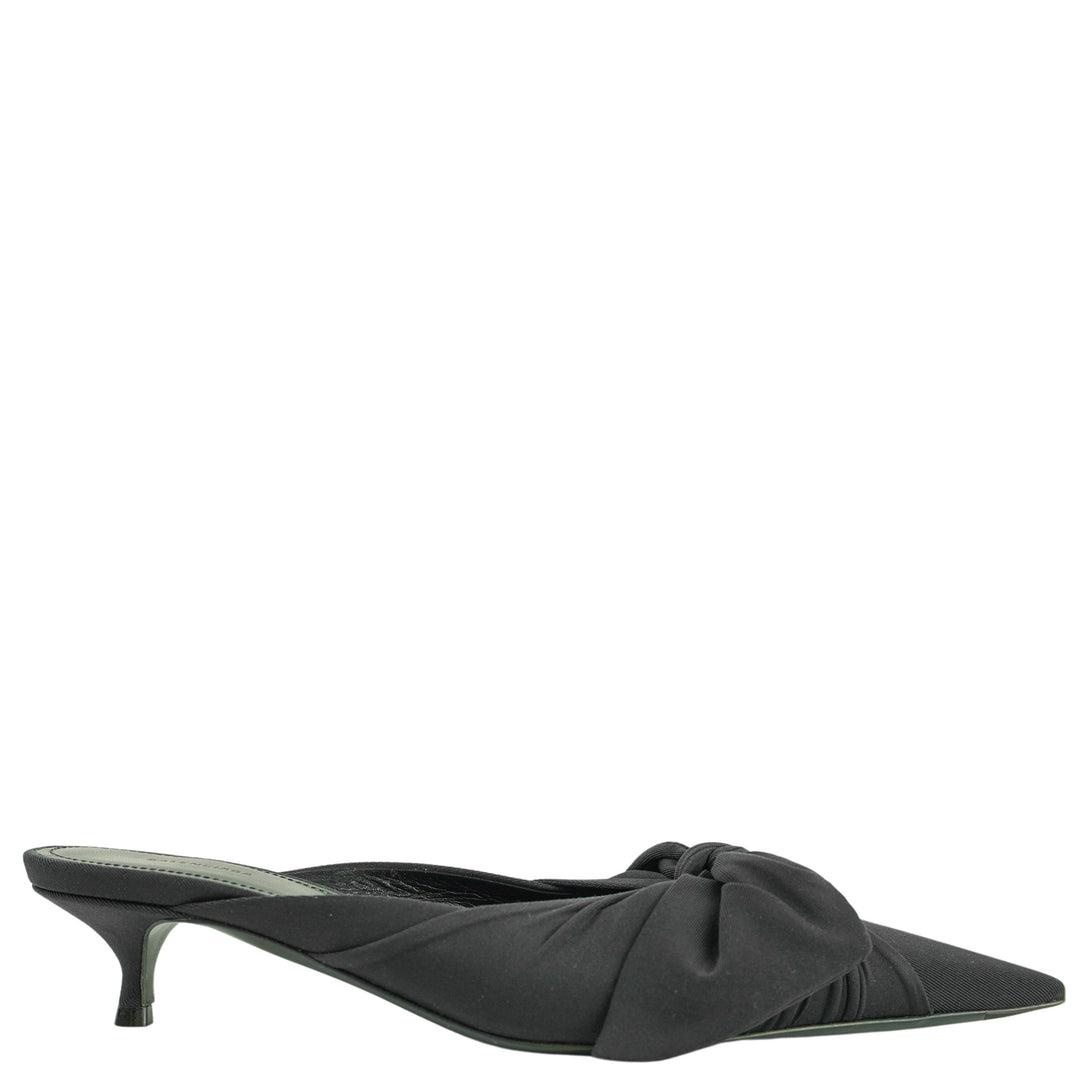 Balenciaga Knife Knot Mule Heels in Black - Discounts on Balenciaga at UAL