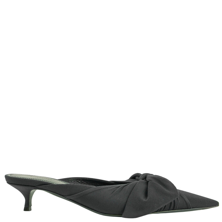 Balenciaga Knife Knot Mule Heels in Black - Discounts on Balenciaga at UAL