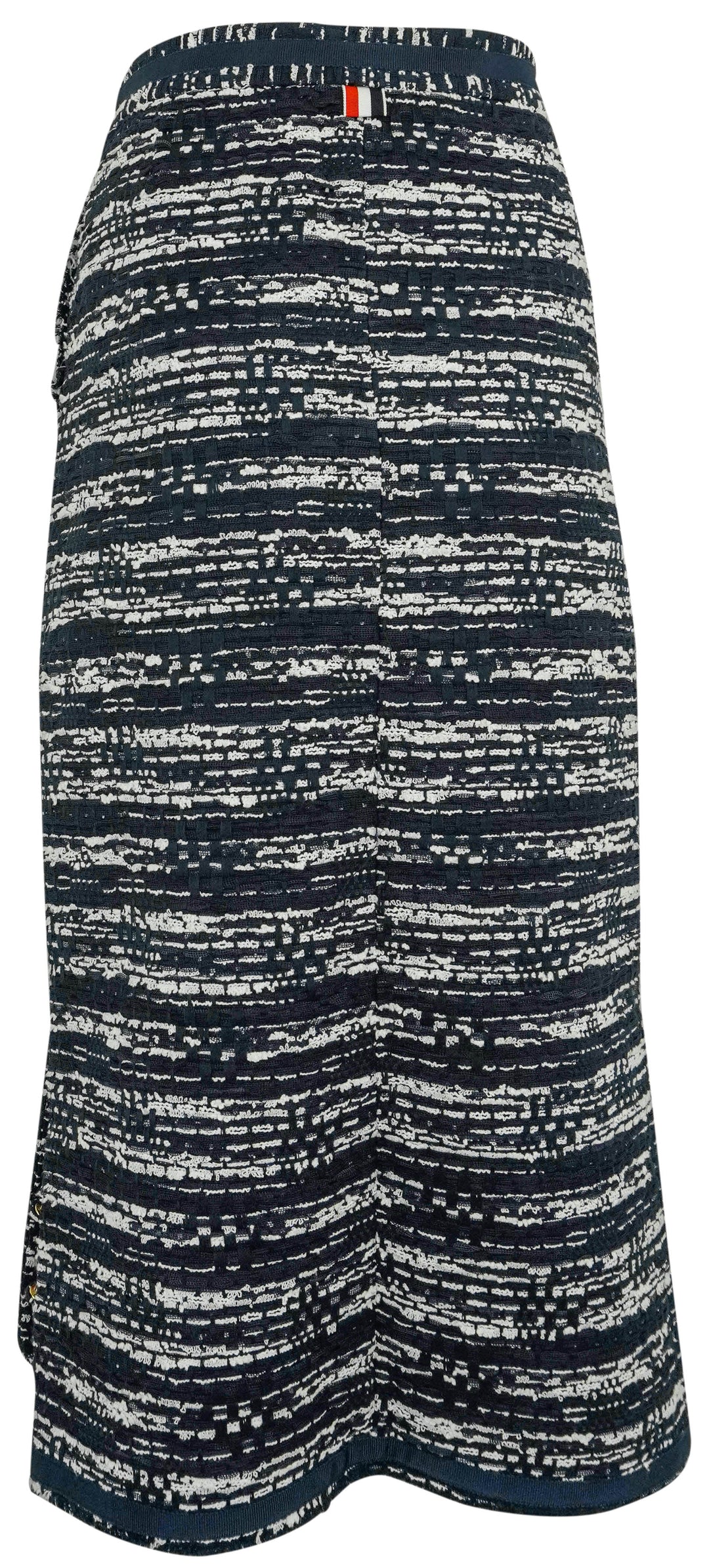 Thom Browne. Tweed Pencil Skirt in Navy and White - Discounts on Thom Browne. at UAL