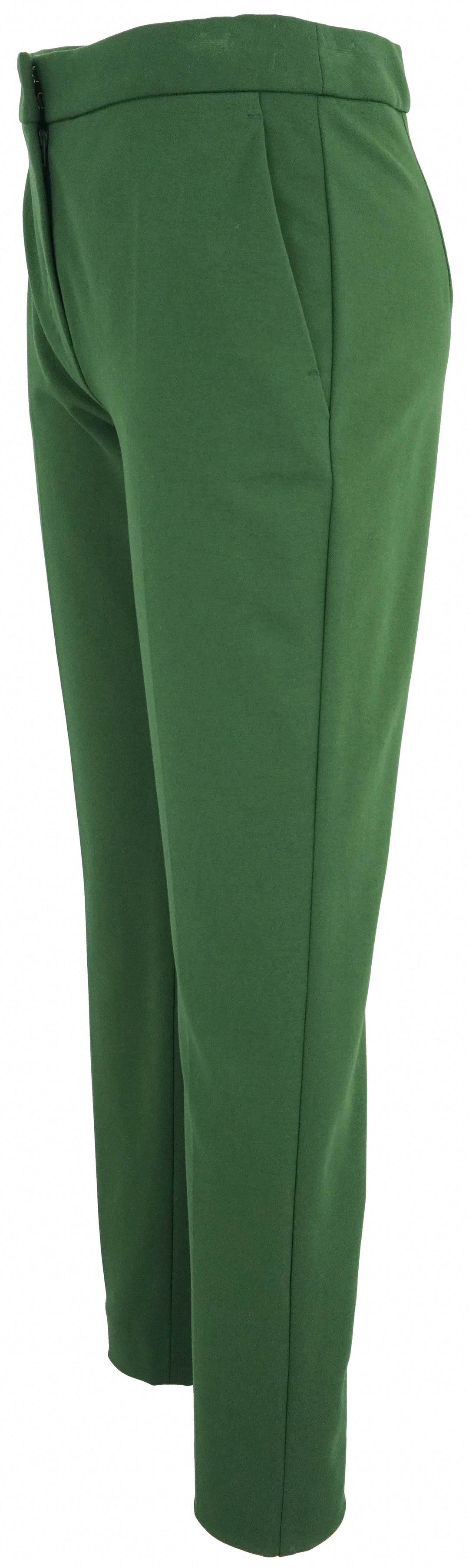Max Mara Pegno Jersey Trousers in Dark Green - Discounts on Max Mara at UAL