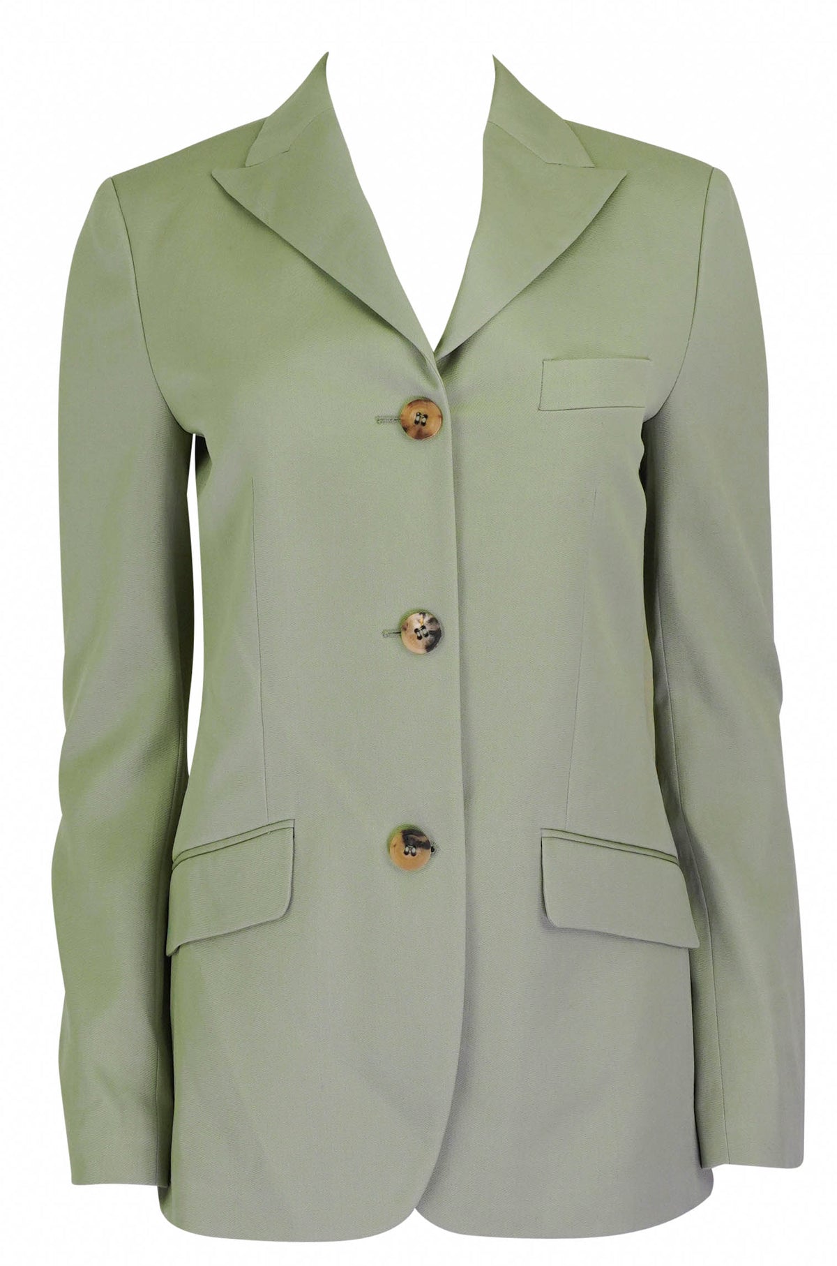 Golden Goose Wool Blazer Jacket in Sage Green - Discounts on Golden Goose at UAL