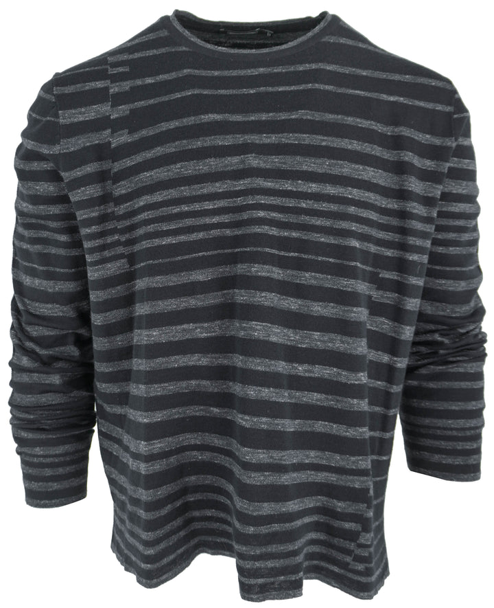 Ermenegildo Zegna Long Sleeve Top in Navy Stripe - Discounts on Ermenegildo Zegna at UAL