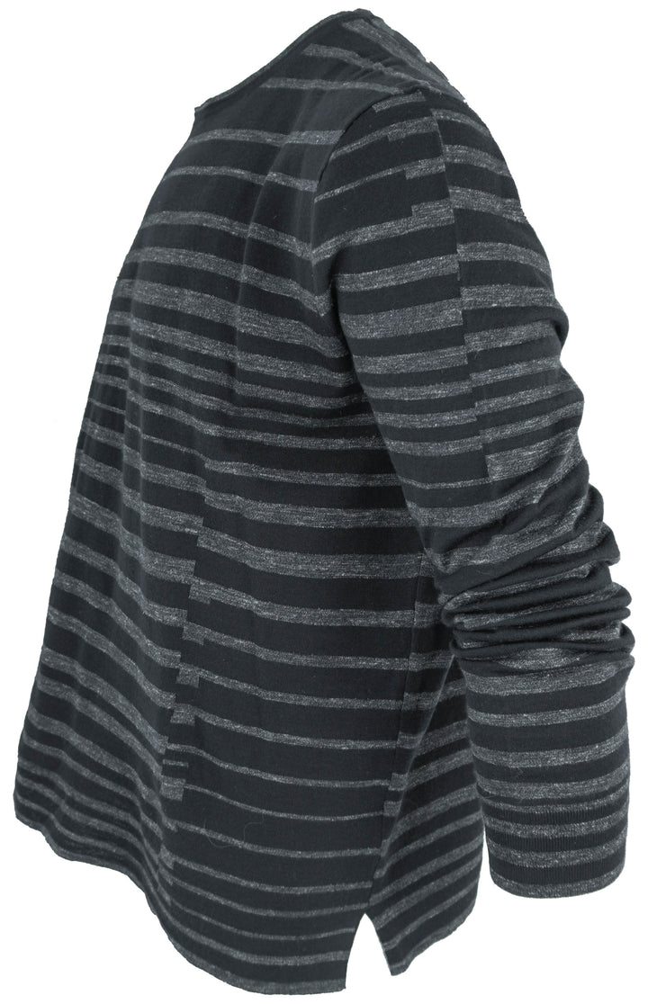 Ermenegildo Zegna Long Sleeve Top in Navy Stripe - Discounts on Ermenegildo Zegna at UAL