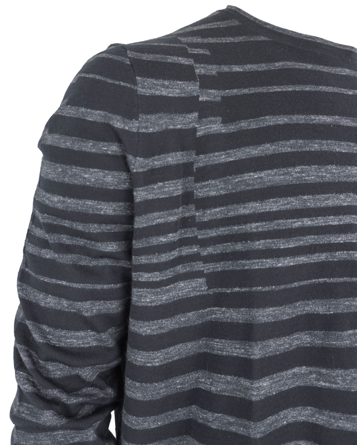 Ermenegildo Zegna Long Sleeve Top in Navy Stripe - Discounts on Ermenegildo Zegna at UAL