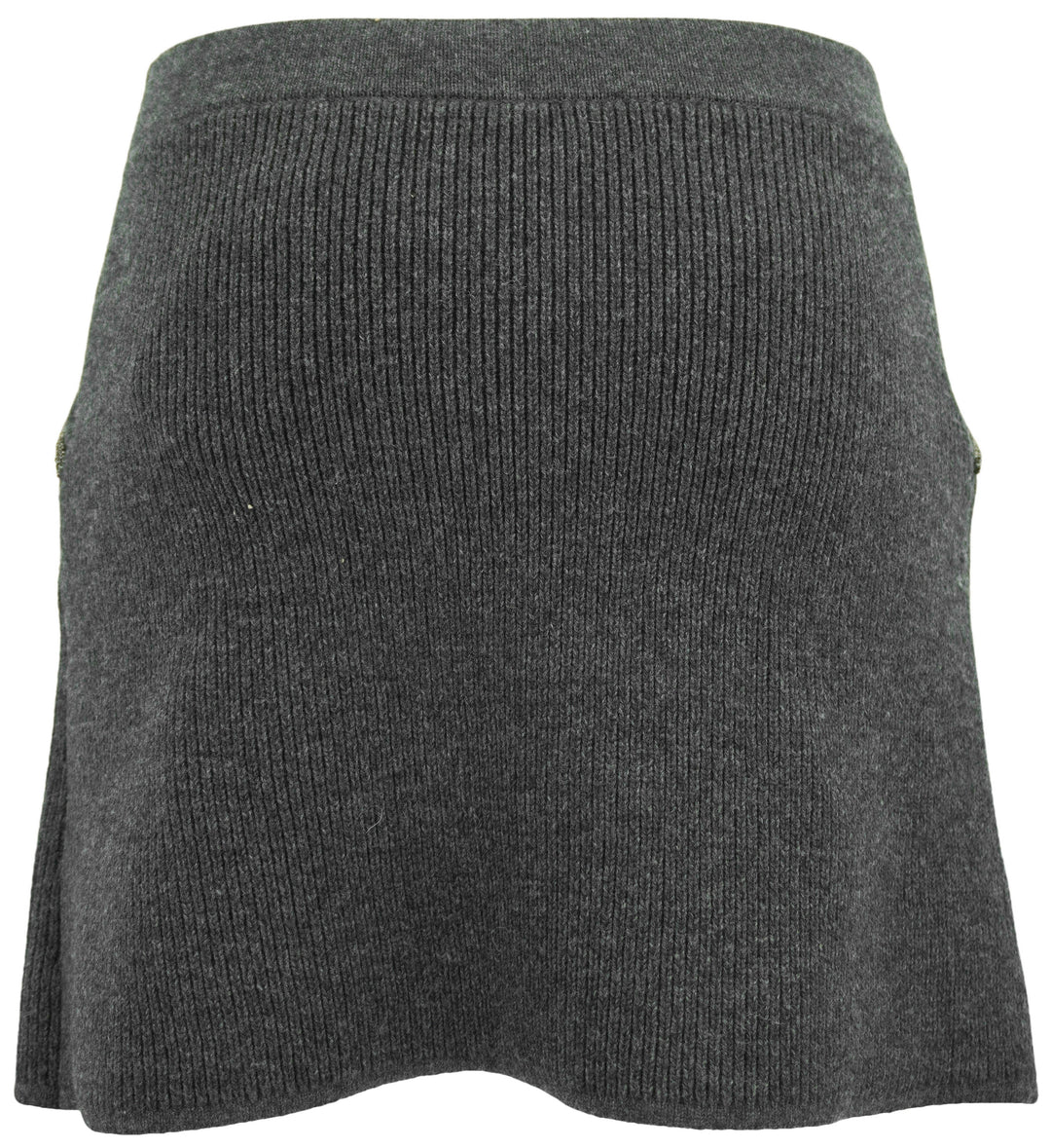 Self-Portrait Knit Mini Skirt in Grey - Discounts on Self-Portrait at UAL