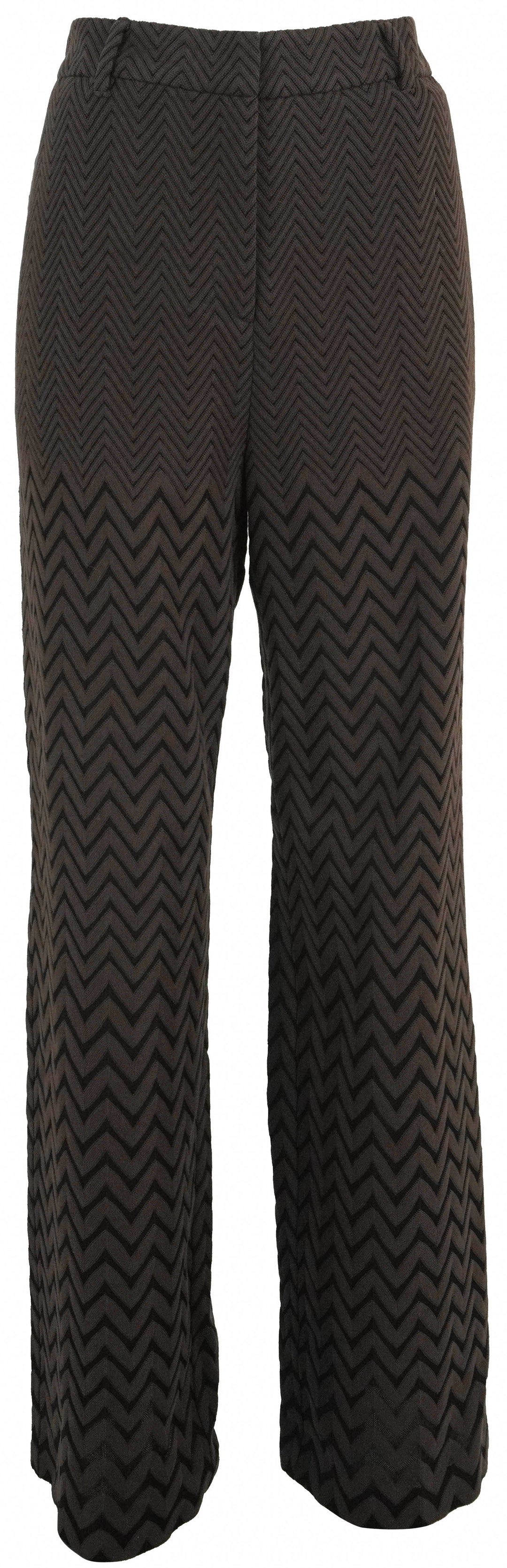 Missoni Knit Chevron Trousers in Brown - Discounts on Missoni at UAL