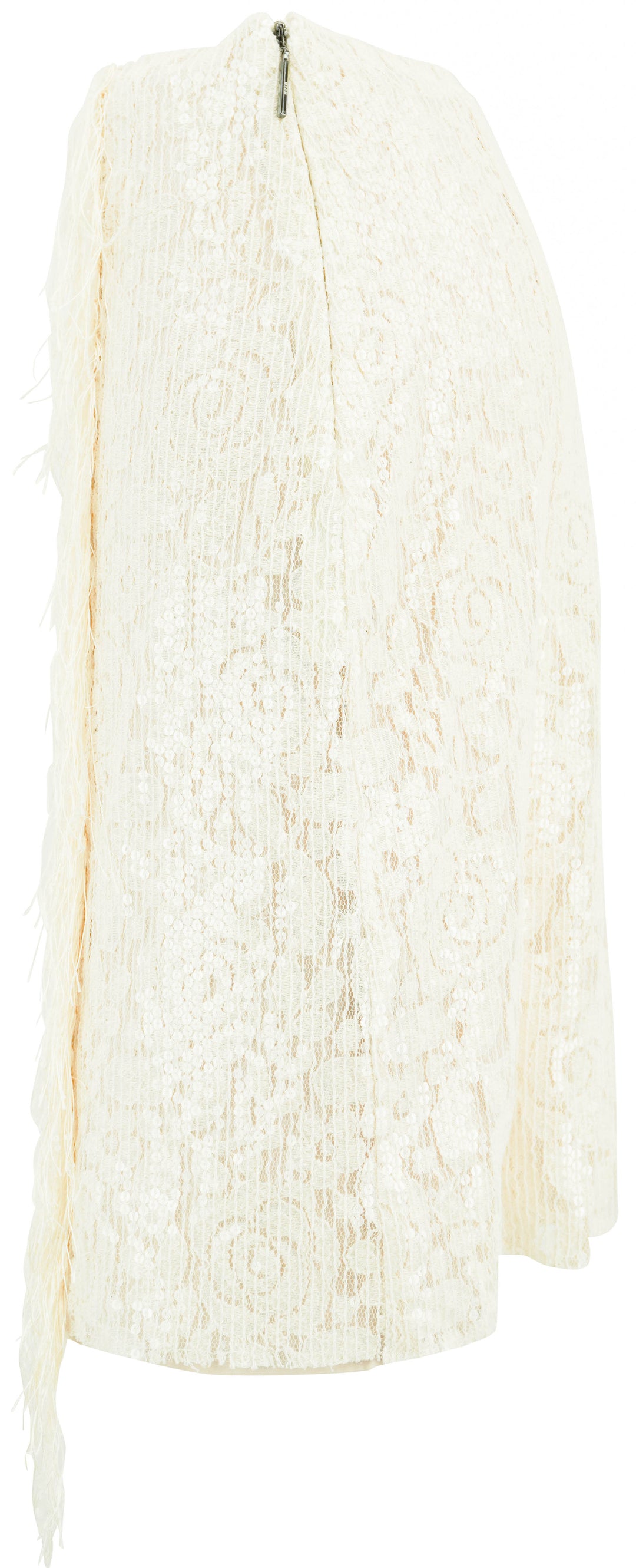 MSGM Sequin Lace Skirt in Cream - Discounts on MSGM at UAL
