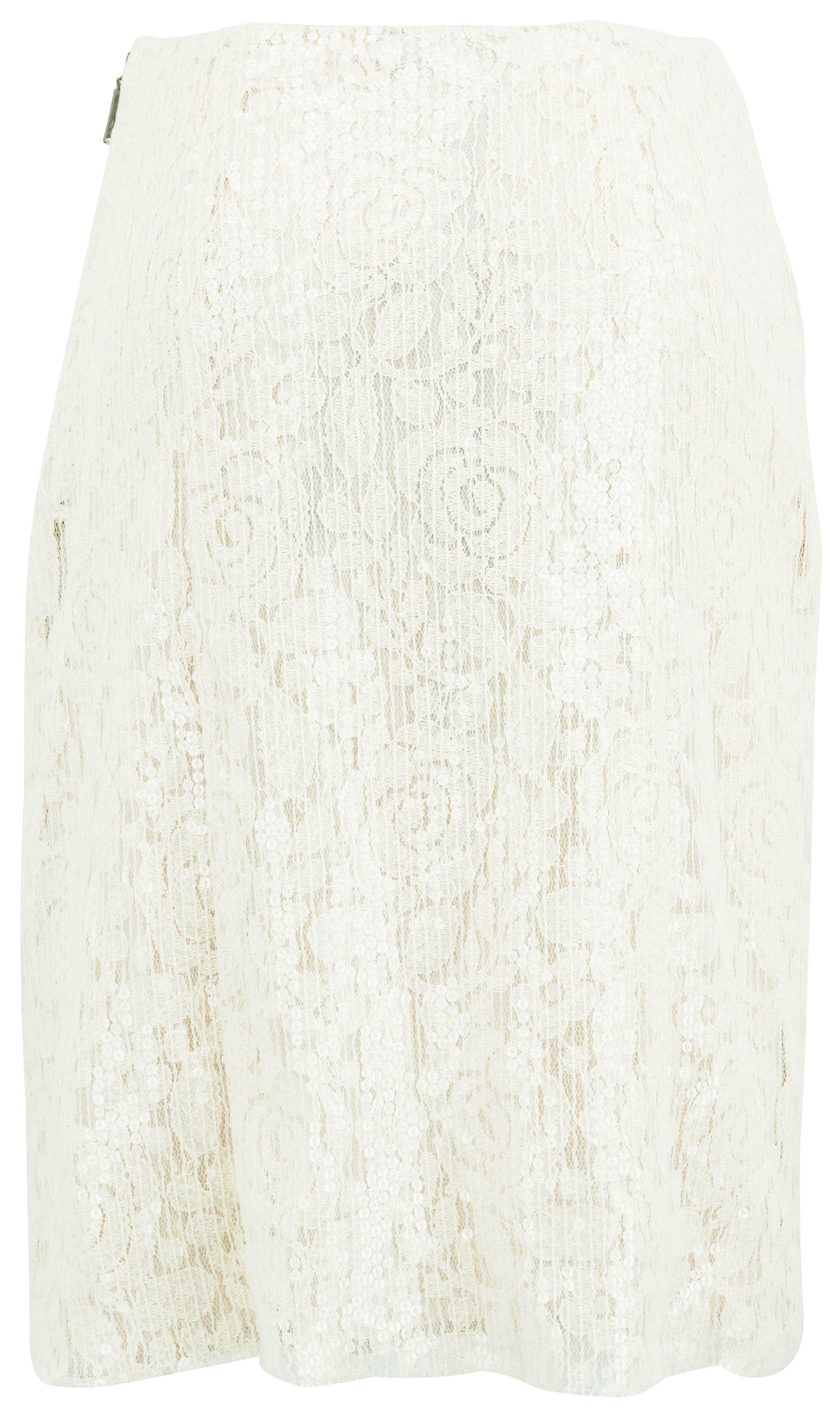 MSGM Sequin Lace Skirt in Cream - Discounts on MSGM at UAL