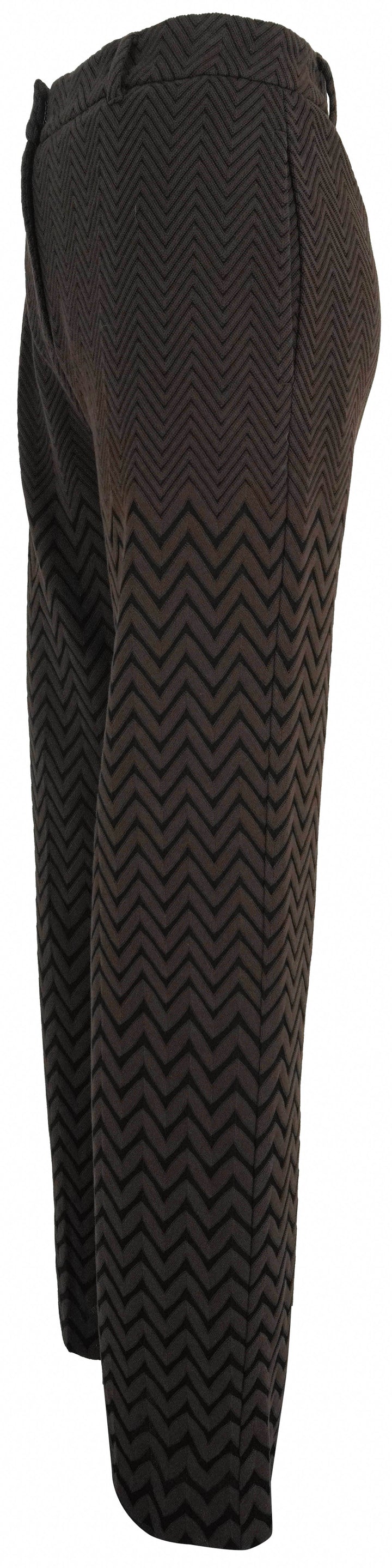 Missoni Knit Chevron Trousers in Brown - Discounts on Missoni at UAL