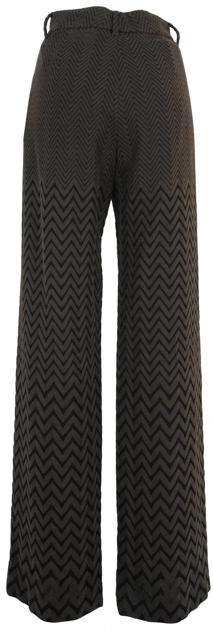 Missoni Knit Chevron Trousers in Brown - Discounts on Missoni at UAL