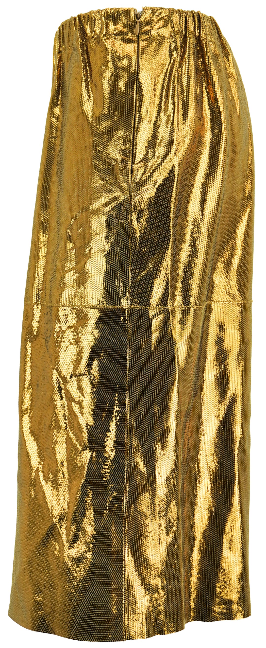 Forte_Forte Honeycomb Skirt in Gold - Discounts on Forte_Forte at UAL