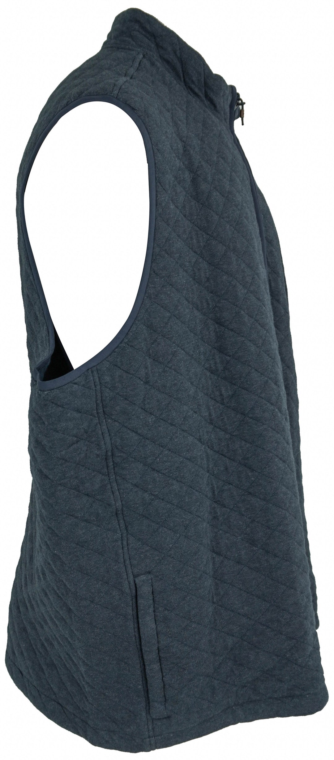 Faherty Epic Quilted Fleece Vest in Navy Melange