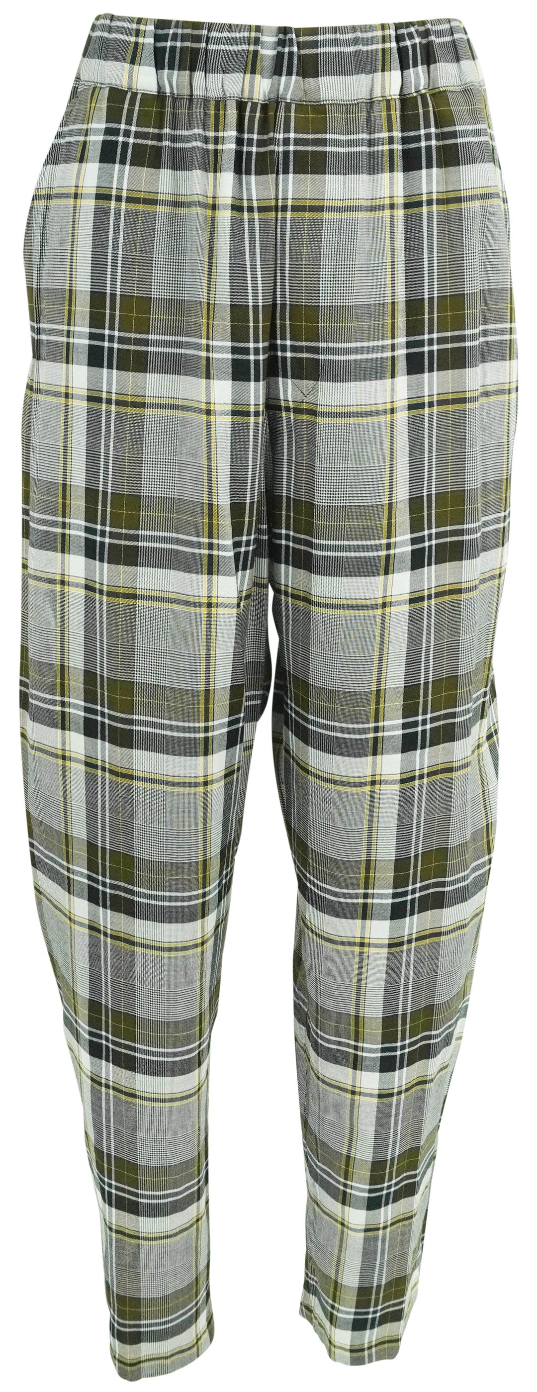 Undercover Tapered Pants in Grey Plaid - Discounts on Undercover at UAL