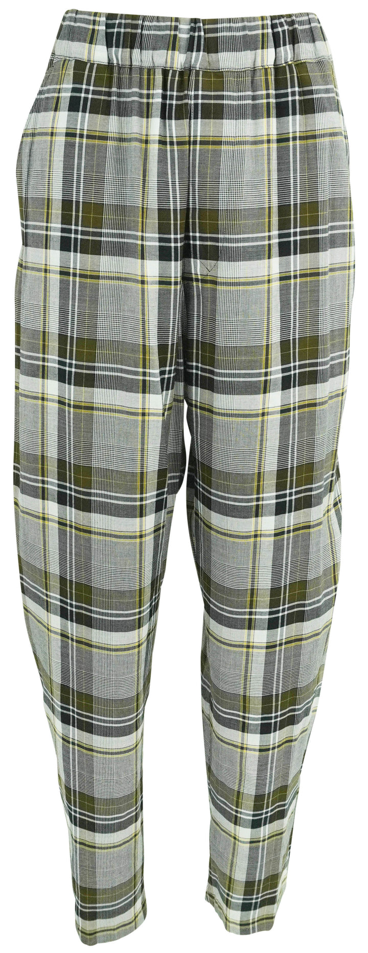 Undercover Tapered Pants in Grey Plaid - Discounts on Undercover at UAL