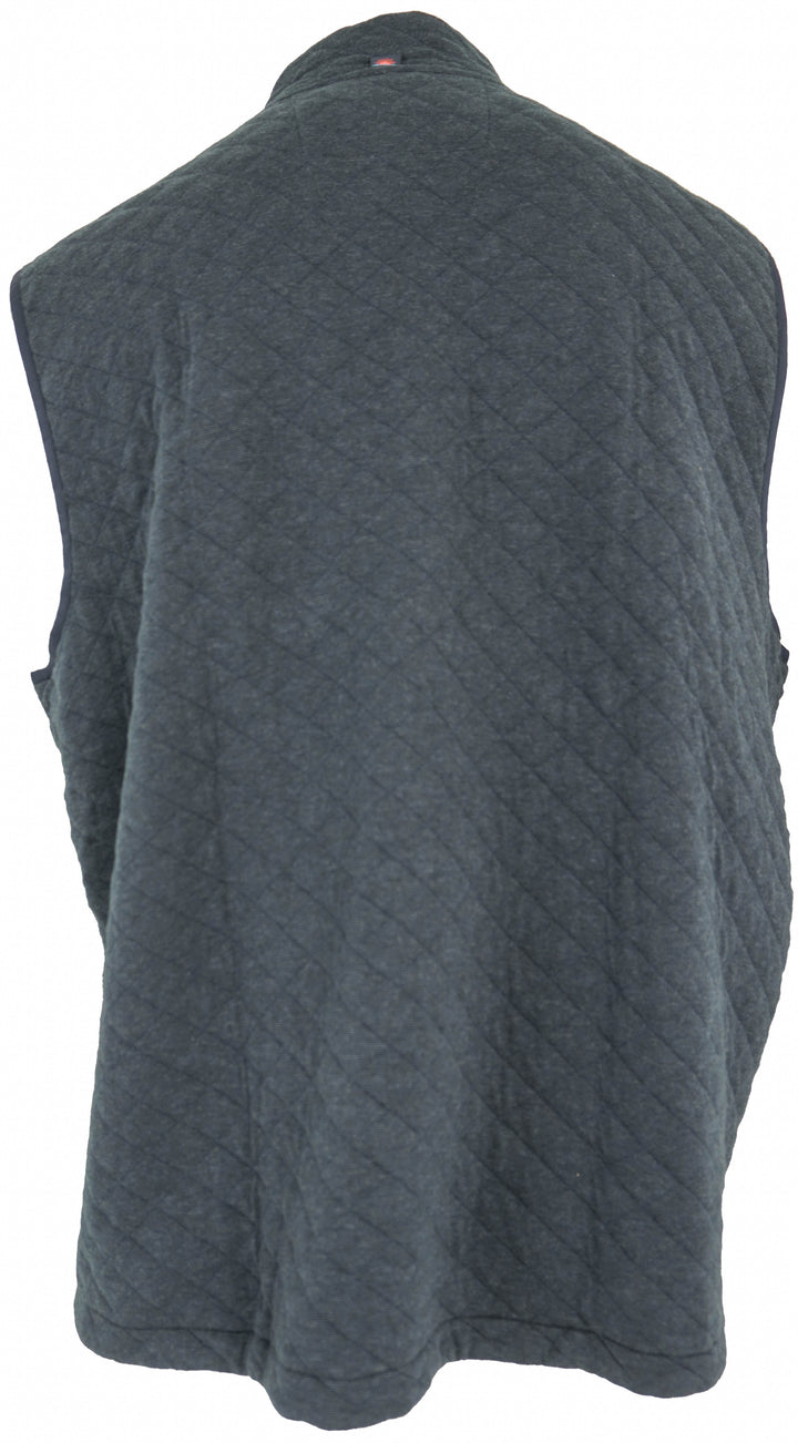 Faherty Epic Quilted Fleece Vest in Navy Melange